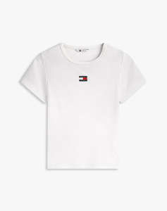 TOMMY JEANS TJW SLIM BADGE RIB TEE