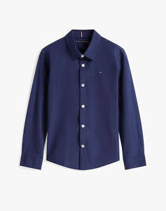 TOMMY HILFIGER SOLID STRETCH POPLIN SHIRT L/S