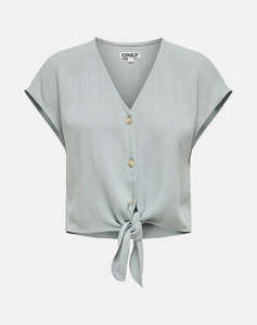 ONLY ONLSIESTA SS KNOT LIN BL SHIRT PNT NOOS