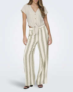 ONLY ONLSIESTA SS KNOT LIN BL SHIRT PNT NOOS