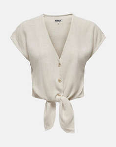 ONLY ONLSIESTA SS KNOT LIN BL SHIRT PNT NOOS