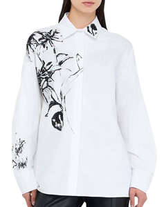 LIU JO BLACK_CF5C06_CAMICIA CON STAMPA PIAZZATA WOMENS SHIRT