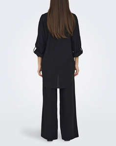 ONLY ONLCARO MW LINEN BL PULL-UP PANT CC PNT