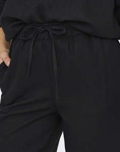 ONLY ONLCARO MW LINEN BL PULL-UP PANT CC PNT