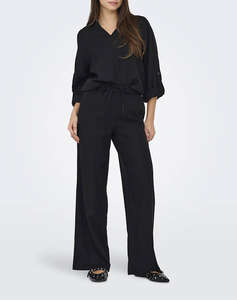 ONLY ONLCARO MW LINEN BL PULL-UP PANT CC PNT