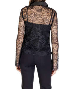 GUESS LS ANTOINETTE LACE SHIRT WOMENS SHIRT
