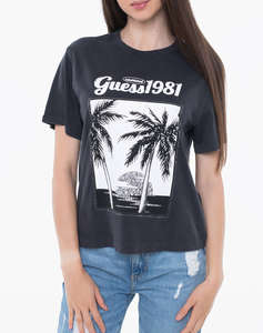 GUESS SS PALM PRINT WASHED TEE МЪЖКА ТЕНИСКА
