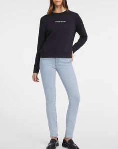 GUESS JEANS GJ CN REG LOGO EMB SWEAT WOMENS SWEATSHIRT