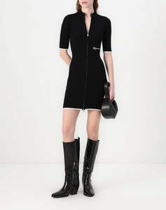 KARL LAGERFELD JEANS KLJ SS KNIT ZIP DRESS