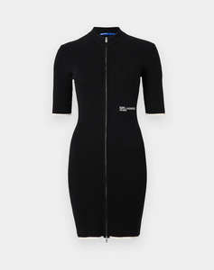 KARL LAGERFELD JEANS KLJ SS KNIT ZIP DRESS