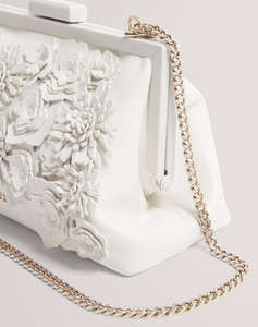 TED BAKER FIORELL Flower 3D Applique Clutch Bag (Размери: 21 x 11.5 x 7.5см.)