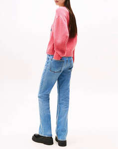 TOMMY JEANS TJW MELANGE FLAG SWEATER RIB EXT