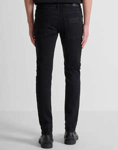 ANTONY MORATO MMDT00241FA7504111W01863 MIN OF 12 JEANS OZZY TAPERED FIT IN ICONIC BASIC BLACK STAY BLACK DENIM MENS TROUSERS