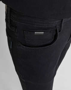 ANTONY MORATO MMDT00241FA7504111W01863 MIN OF 12 JEANS OZZY TAPERED FIT IN ICONIC BASIC BLACK STAY BLACK DENIM MENS TROUSERS