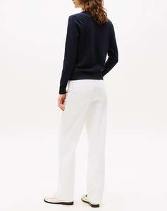 TOMMY HILFIGER CO JERSEY STITCH V-NK SWEATER
