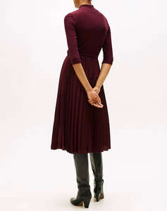 TOMMY HILFIGER SLIM 5X2 RIB MIX MIDI DRS