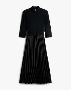 TOMMY HILFIGER SLIM 5X2 RIB MIX MIDI DRS