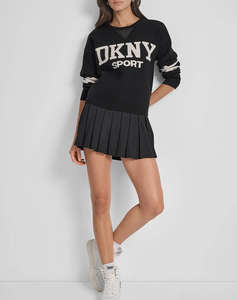 DKNY DP5R0749 LOGO ДЪЛЪГ ПУЛОВЕР DKNY