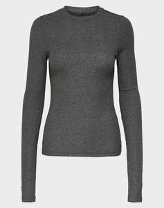 ONLY ONLLENA L/S O-NECK GLITTER RIB TOP JRS