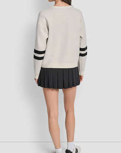 DKNY DP5R0749 LOGO ДЪЛЪГ ПУЛОВЕР DKNY