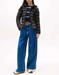 TOMMY JEANS TJW SLIM HOOD PRNT DOWN JCKT EXT