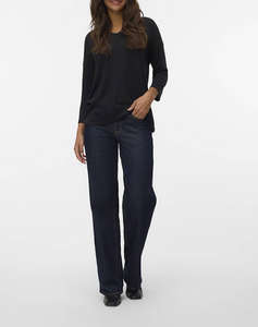 VERO MODA VMBRIANNA 3/4 V-NECK BLOUSE BOO