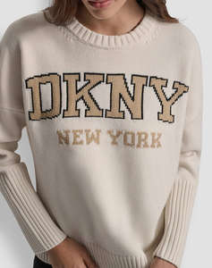 DKNY DJ4R0362 LOGO ДЪЛЪГ ПУЛОВЕР DKNY