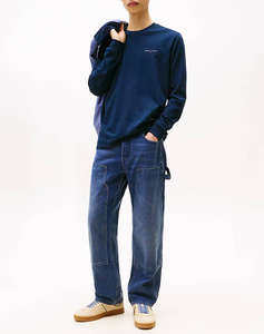 TOMMY JEANS TJM SLIM CHEST LINEAR LS TEE EXT