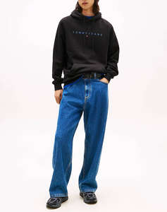 TOMMY JEANS TJM REG LINEAR LOGO HOODIE EXT
