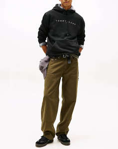 TOMMY JEANS TJM REG LINEAR LOGO HOODIE EXT