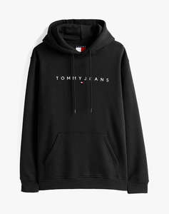 TOMMY JEANS TJM REG LINEAR LOGO HOODIE EXT