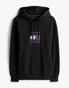 TOMMY HILFIGER LINEAR FLAG GRAPHIC HOODIE