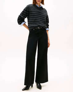 TOMMY HILFIGER DNM BLACK 70s WIDE LEG HW