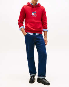 TOMMY HILFIGER LINEAR FLAG GRAPHIC HOODIE