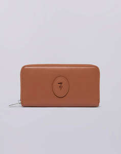 TRUSSARDI SOCIETY ZIP AROUND WALLET LG - CALF LEATHER (Размери: 19.5 x 10.5см.)