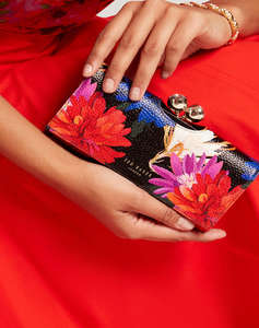 TED BAKER AMALIAH Printed Rose Detail Bobble Purse (Размери: 19 x 10 x 4см.)