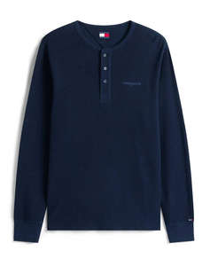 TOMMY JEANS TJM SLIM WAFFLE SCRIPT HENLEY