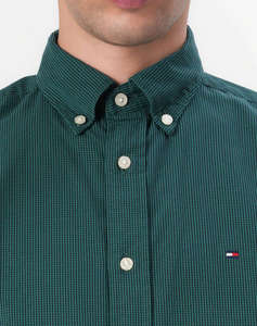 TOMMY HILFIGER FLEX POPLIN MICRO GINGHAM SHIRT