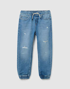 OVS JOGGER SOFT DENIM W/BROKE