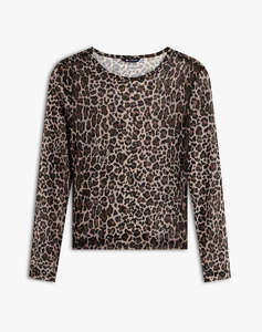 TOMMY JEANS TJW SLIM AOP MESH LS TOP EXT