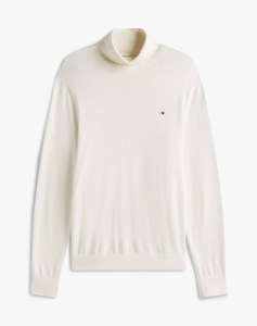 TOMMY HILFIGER PIMA ORG CTN CASHMERE ROLL NECK