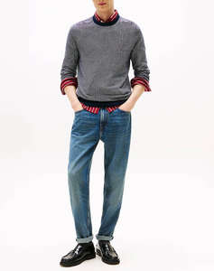 TOMMY HILFIGER PIMA CTN CASH HERRINGBONE CREW
