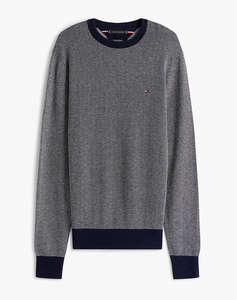 TOMMY HILFIGER PIMA CTN CASH HERRINGBONE CREW