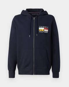 TOMMY HILFIGER TH COLOUR FLAG ZIP THROUGH