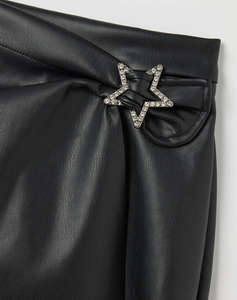 OVS FAKE LEATHER SKORT W/APP