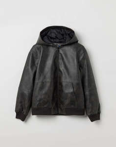 OVS FKLEATHER JACKET W/HOOD