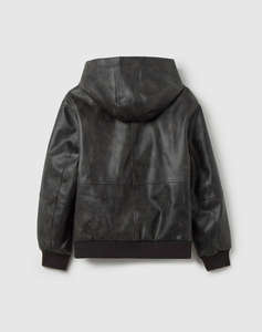 OVS FKLEATHER JACKET W/HOOD