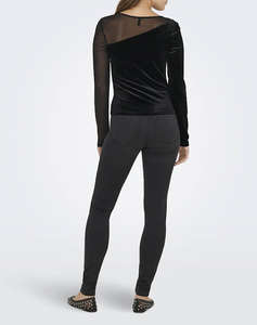 ONLY ONLSMOOTH L/S MESH MIX TOP BOX JRS