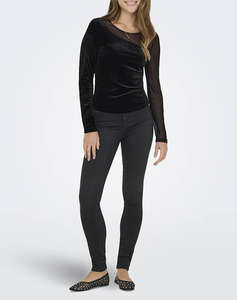 ONLY ONLSMOOTH L/S MESH MIX TOP BOX JRS