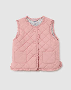 OVS QUILTED GILET W/RUFFLE